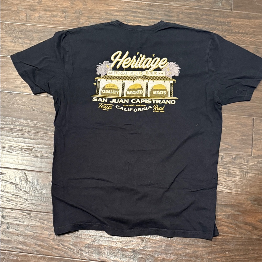 Heritage Black Tee with Gold Logo
